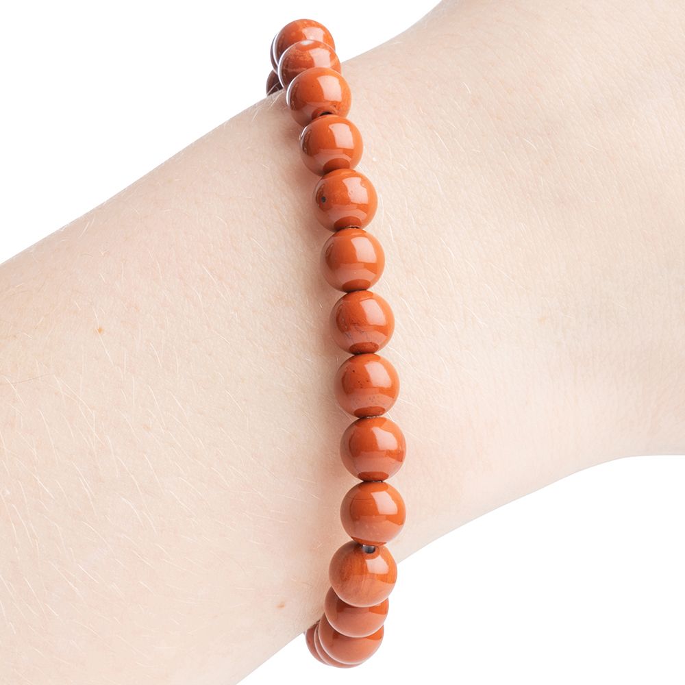 Red Jasper Bead Bracelet