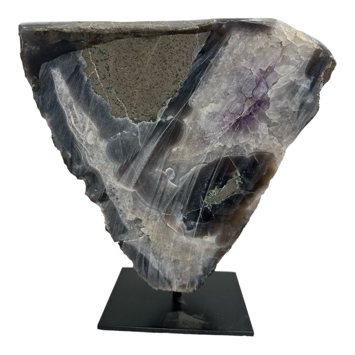Polished Amethyst Druze on Stand