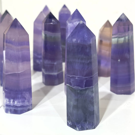 Purple Fluorite Point AA Grade